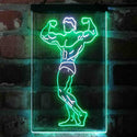 ADVPRO Fitness Club Gym Room Home Keep Fit Man  Dual Color LED Neon Sign st6-i4129 - White & Green