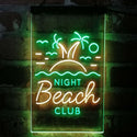 ADVPRO Night Beach Club Palm Tree Island  Dual Color LED Neon Sign st6-i4134 - Green & Yellow