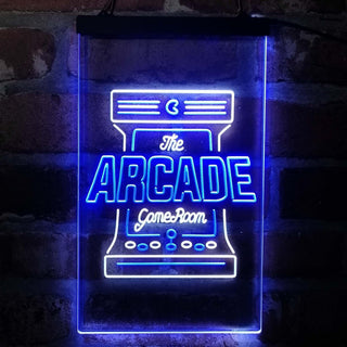 ADVPRO The Arcade Game Room Console  Dual Color LED Neon Sign st6-i4135 - White & Blue