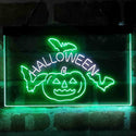 ADVPRO Halloween Bat Pumpkin Display Dual Color LED Neon Sign st6-i4138 - White & Green