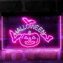 ADVPRO Halloween Bat Pumpkin Display Dual Color LED Neon Sign st6-i4138 - White & Purple