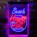 ADVPRO Beach House Display  Dual Color LED Neon Sign st6-i4143 - Blue & Red