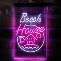 ADVPRO Beach House Display  Dual Color LED Neon Sign st6-i4143 - White & Purple