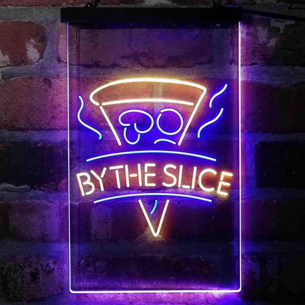 ADVPRO Pizza by The Slice Cafe  Dual Color LED Neon Sign st6-i4145 - Blue & Red