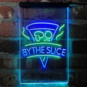 ADVPRO Pizza by The Slice Cafe  Dual Color LED Neon Sign st6-i4145 - Green & Blue