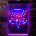 ADVPRO Pizza by The Slice Cafe  Dual Color LED Neon Sign st6-i4145 - Red & Blue