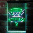 ADVPRO Pizza by The Slice Cafe  Dual Color LED Neon Sign st6-i4145 - White & Green