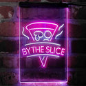 ADVPRO Pizza by The Slice Cafe  Dual Color LED Neon Sign st6-i4145 - White & Purple