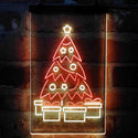 ADVPRO Merry Christmas Tree Present Gift  Dual Color LED Neon Sign st6-i4149 - Red & Yellow