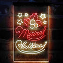 ADVPRO Merry Christmas Evergreen Needles Star  Dual Color LED Neon Sign st6-i4153 - Red & Yellow
