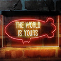 ADVPRO The World is Yours Blimp Room Dual Color LED Neon Sign st6-i4154 - Red & Yellow