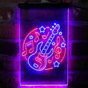 ADVPRO Electronic Guitar Band Display  Dual Color LED Neon Sign st6-i4155 - Red & Blue