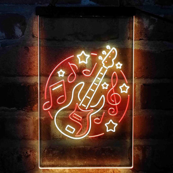 ADVPRO Electronic Guitar Band Display  Dual Color LED Neon Sign st6-i4155 - Red & Yellow
