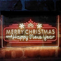 ADVPRO Merry Christmas & Happy New Year Pine Cone Dual Color LED Neon Sign st6-i4156 - Red & Yellow