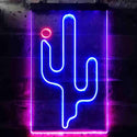 ADVPRO Cactus Western Cowboys Texas Bar  Dual Color LED Neon Sign st6-j0090 - Red & Blue
