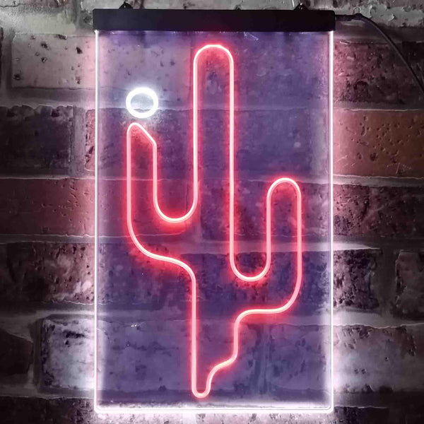 ADVPRO Cactus Western Cowboys Texas Bar  Dual Color LED Neon Sign st6-j0090 - White & Red