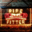 ADVPRO Pipe Fitter Tools Man Cave Gifts Dual Color LED Neon Sign st6-j0097 - Red & Yellow