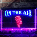 ADVPRO On The Air Microphone Studio DND Dual Color LED Neon Sign st6-j0103 - Blue & Red