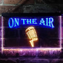 ADVPRO On The Air Microphone Studio DND Dual Color LED Neon Sign st6-j0103 - Blue & Yellow