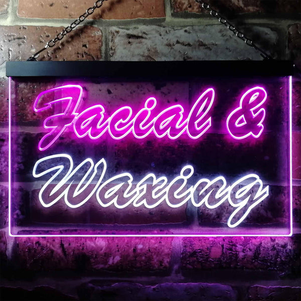 ADVPRO Facial & Waxing Beauty Salon Shop Dual Color LED Neon Sign st6-j0140 - White & Purple