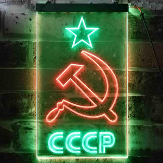 ADVPRO CCCP USSR Russian Communist  Dual Color LED Neon Sign st6-j0323 - Green & Red