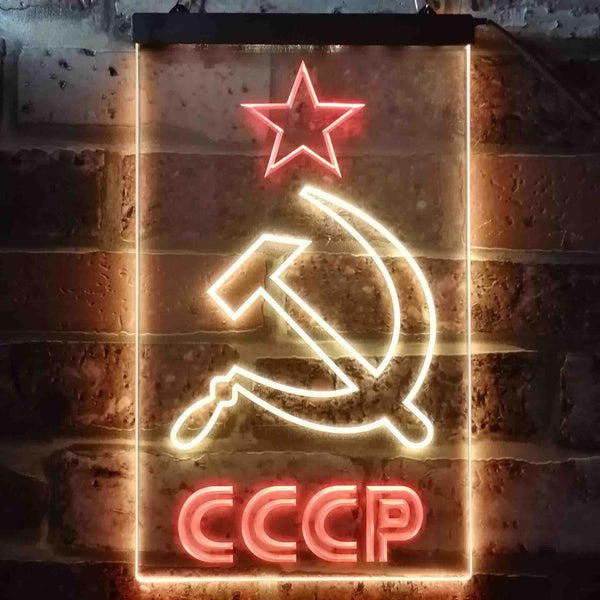 ADVPRO CCCP USSR Russian Communist  Dual Color LED Neon Sign st6-j0323 - Red & Yellow