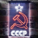 ADVPRO CCCP USSR Russian Communist  Dual Color LED Neon Sign st6-j0323 - White & Orange