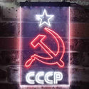 ADVPRO CCCP USSR Russian Communist  Dual Color LED Neon Sign st6-j0323 - White & Red