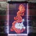 ADVPRO Chinese Dragon Tattoo Decoration  Dual Color LED Neon Sign st6-j0340 - White & Orange