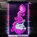 ADVPRO Chinese Dragon Tattoo Decoration  Dual Color LED Neon Sign st6-j0340 - White & Purple