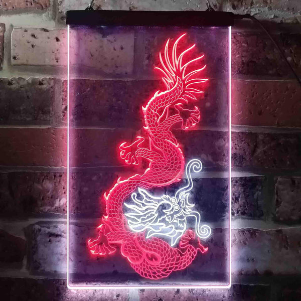 ADVPRO Chinese Dragon Tattoo Decoration  Dual Color LED Neon Sign st6-j0340 - White & Red