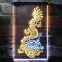 ADVPRO Chinese Dragon Tattoo Decoration  Dual Color LED Neon Sign st6-j0340 - White & Yellow
