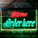 ADVPRO Welcome Order Here Shop Cashier Dual Color LED Neon Sign st6-j0695 - Green & Red