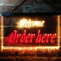 ADVPRO Welcome Order Here Shop Cashier Dual Color LED Neon Sign st6-j0695 - Red & Yellow
