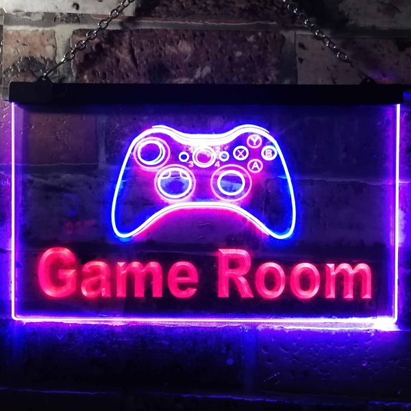 ADVPRO Game Room Console Man Cave Garage Dual Color LED Neon Sign st6-j0984 - Blue & Red