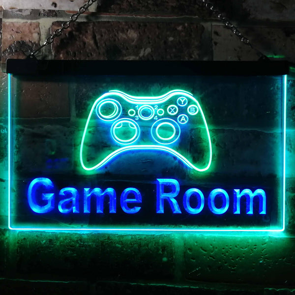 ADVPRO Game Room Console Man Cave Garage Dual Color LED Neon Sign st6-j0984 - Green & Blue