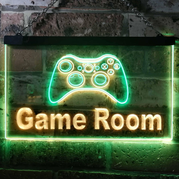 ADVPRO Game Room Console Man Cave Garage Dual Color LED Neon Sign st6-j0984 - Green & Yellow