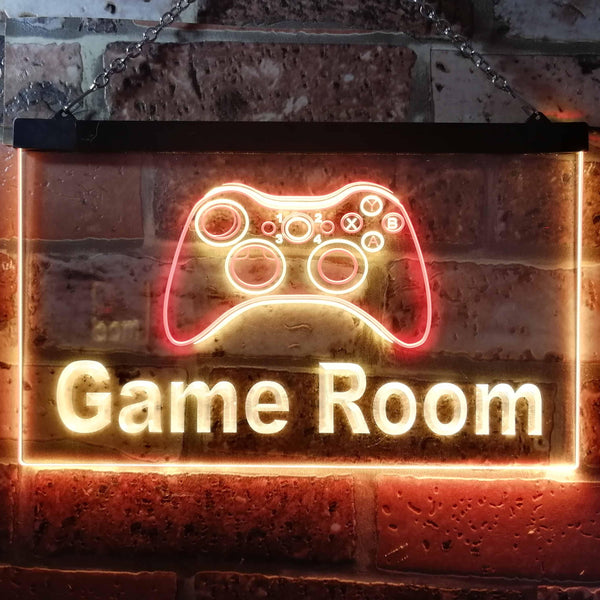 ADVPRO Game Room Console Man Cave Garage Dual Color LED Neon Sign st6-j0984 - Red & Yellow