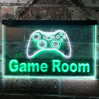 ADVPRO Game Room Console Man Cave Garage Dual Color LED Neon Sign st6-j0984 - White & Green