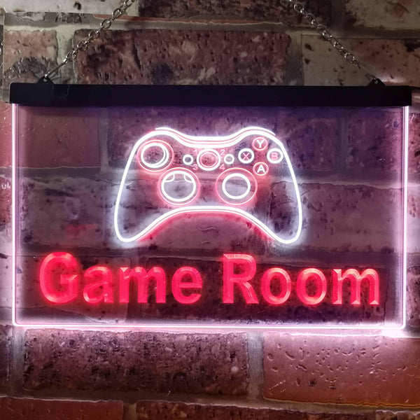 ADVPRO Game Room Console Man Cave Garage Dual Color LED Neon Sign st6-j0984 - White & Red