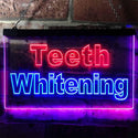 ADVPRO Teeth Whitening Dentist Display Dual Color LED Neon Sign st6-j0996 - Blue & Red