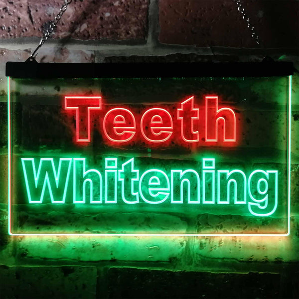 ADVPRO Teeth Whitening Dentist Display Dual Color LED Neon Sign st6-j0996 - Green & Red