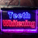 ADVPRO Teeth Whitening Dentist Display Dual Color LED Neon Sign st6-j0996 - Red & Blue