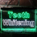 ADVPRO Teeth Whitening Dentist Display Dual Color LED Neon Sign st6-j0996 - White & Green