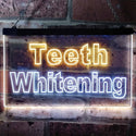 ADVPRO Teeth Whitening Dentist Display Dual Color LED Neon Sign st6-j0996 - White & Yellow