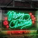ADVPRO Merry Christmas Tree Star Bell Display Home Decor Dual Color LED Neon Sign st6-j2038 - Green & Red