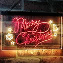 ADVPRO Merry Christmas Tree Star Bell Display Home Decor Dual Color LED Neon Sign st6-j2038 - Red & Yellow