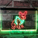 ADVPRO French Bulldog Dog House Dual Color LED Neon Sign st6-j2126 - Green & Red
