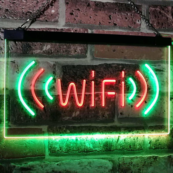 ADVPRO Wi-Fi Display Coffee Shop Dual Color LED Neon Sign st6-j2666 - Green & Red