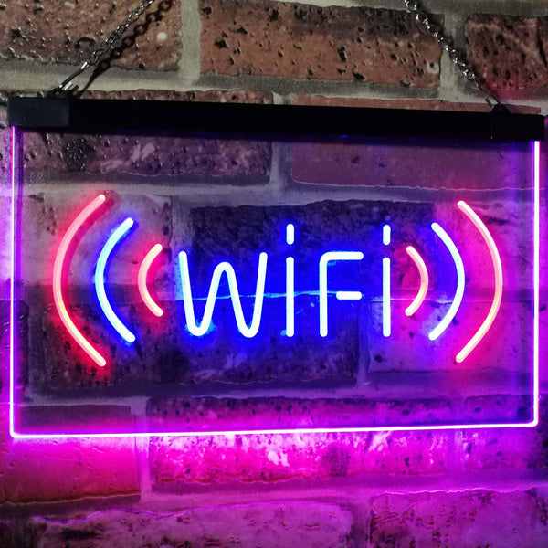 ADVPRO Wi-Fi Display Coffee Shop Dual Color LED Neon Sign st6-j2666 - Red & Blue
